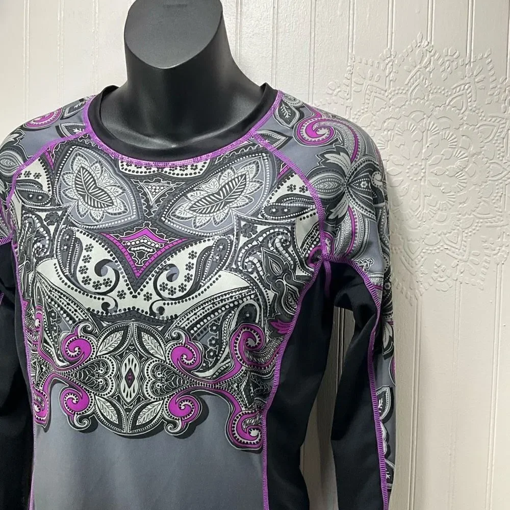 ATHLETA Runaway Long Sleeve Rashguard Sun Protection Top